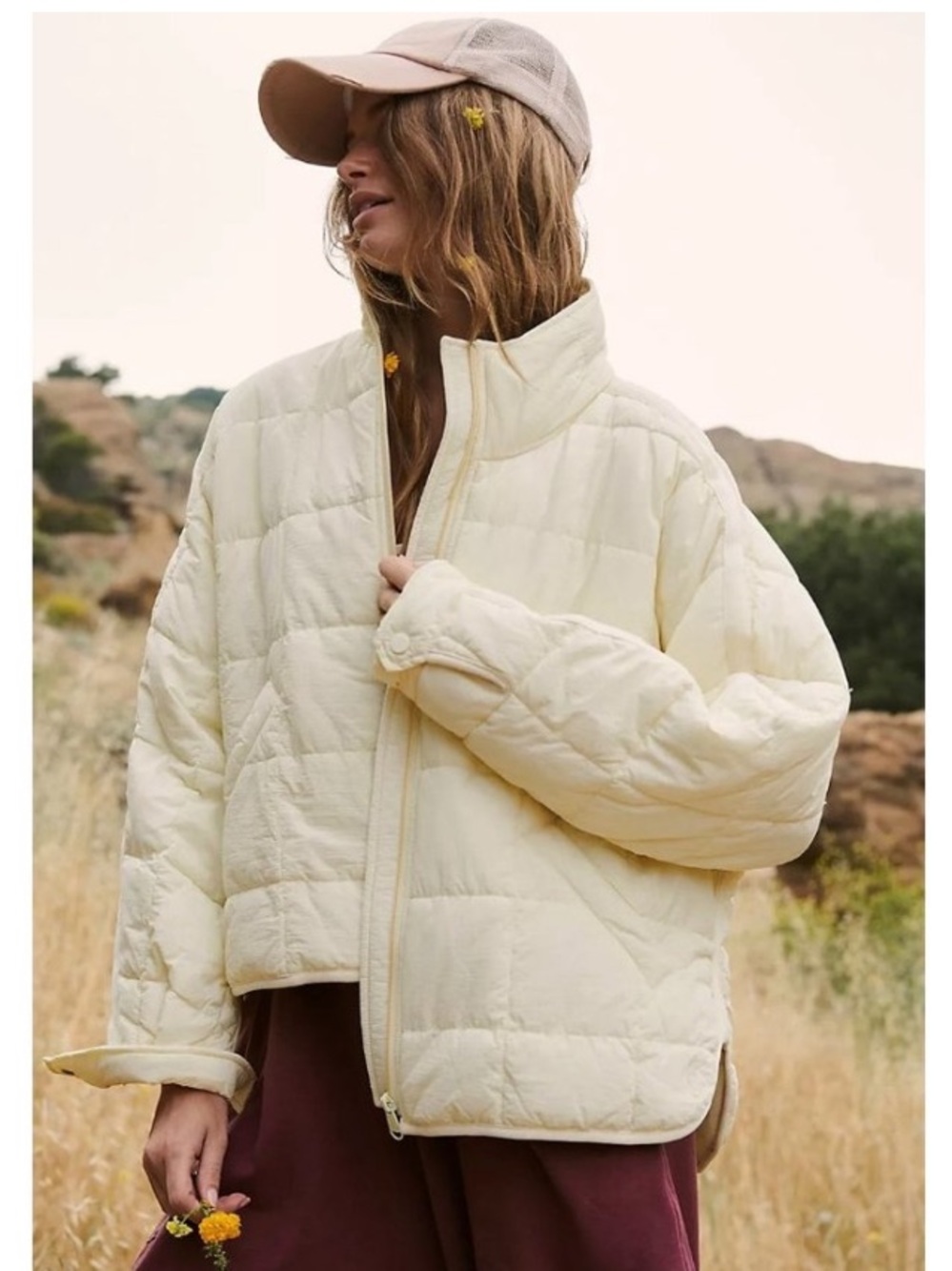 FP Movement Free People Pippa Packable Puffer Jacket Large Soft Sun Oversized